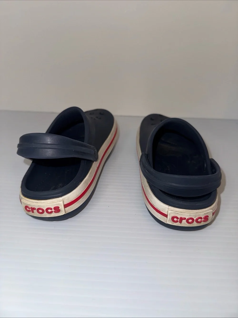 Crocs Crocband Clogs Shoes Navy Blue & Red - Child's Size 11 Child